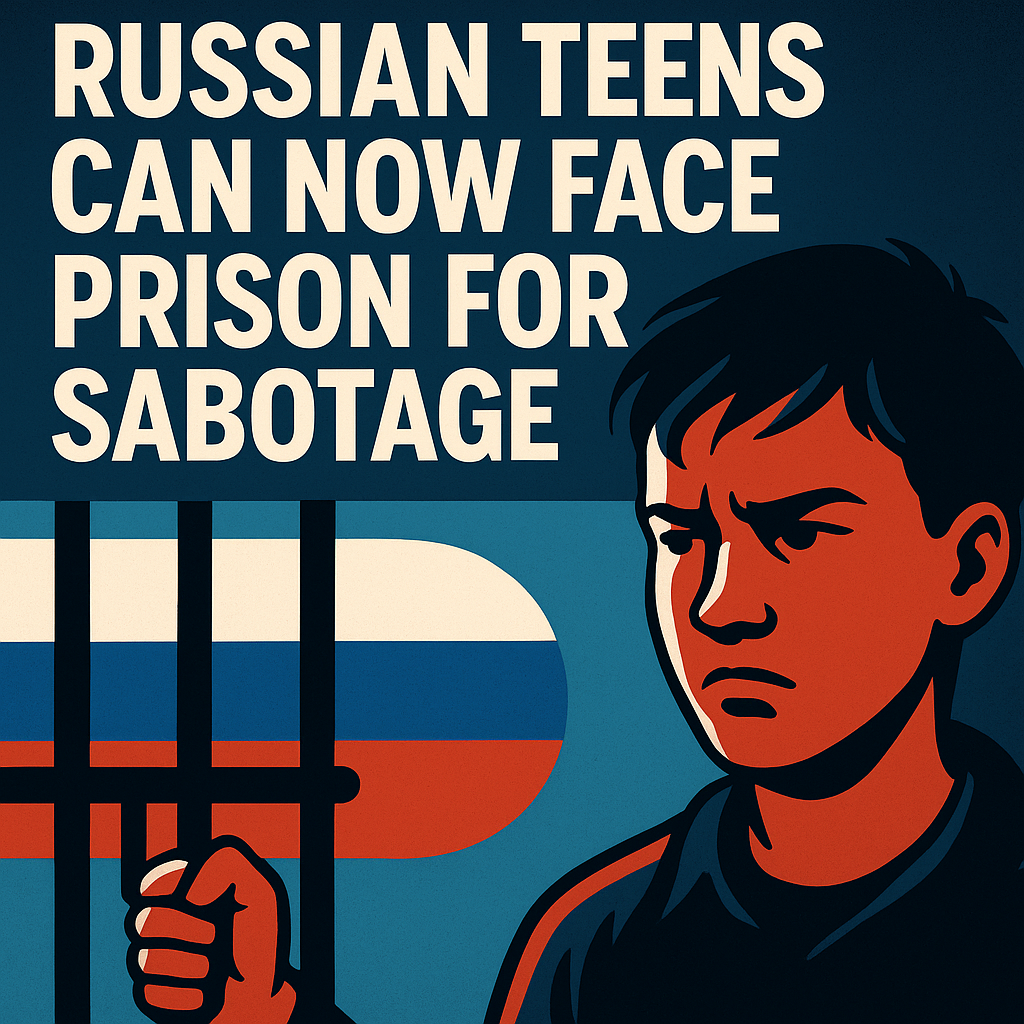 Russia Lowers Sabotage Age to 14: Kremlin Targets Teens Under “Anti-Terror” Law