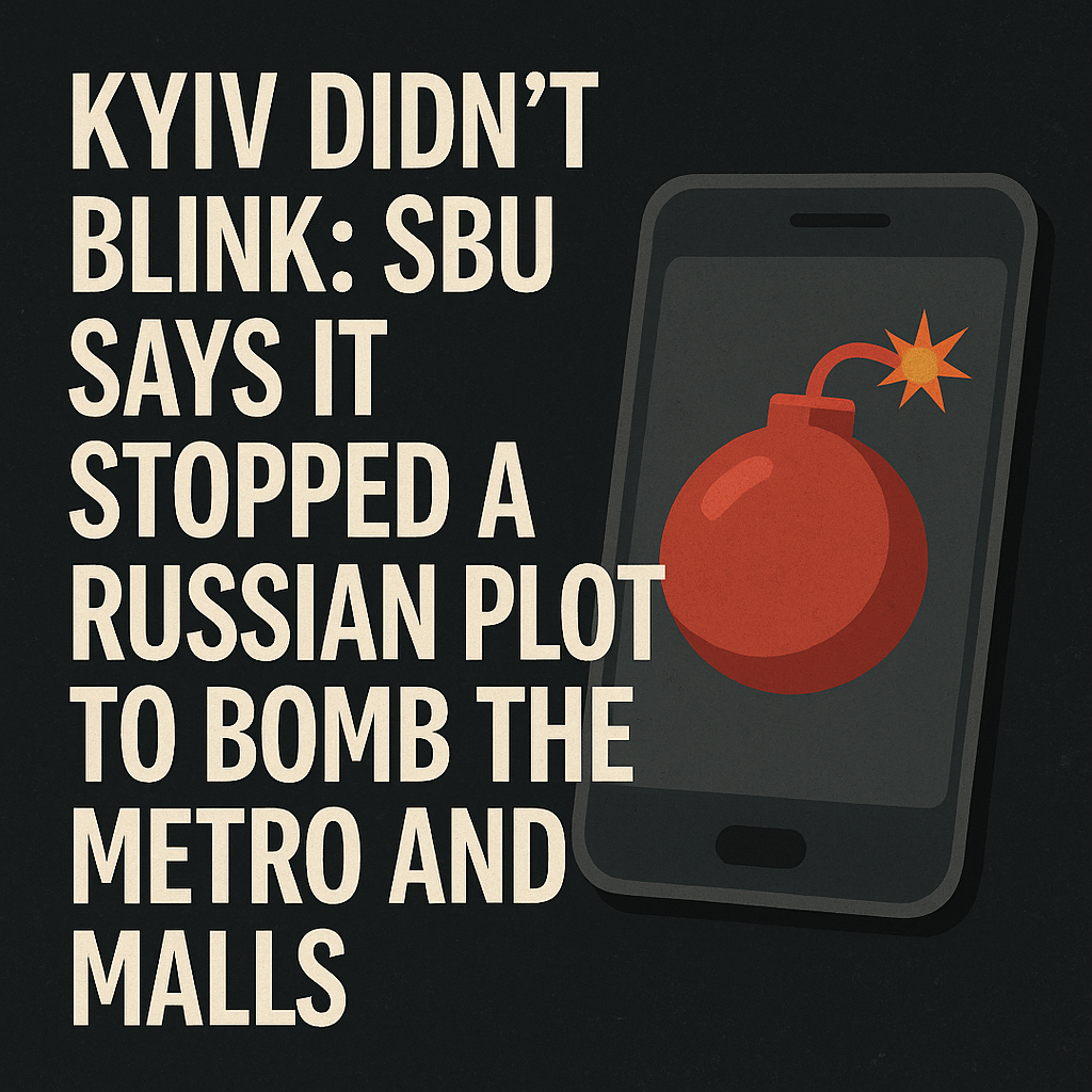 Kyiv Didn’t Blink: SBU Says It Stopped a Russian Plot to Bomb the Metro and Malls